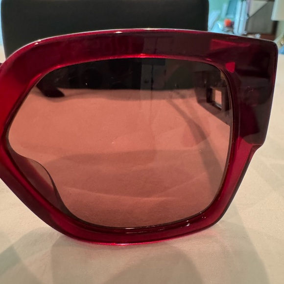 Versace Deep Red Square Sunglasses main image 5